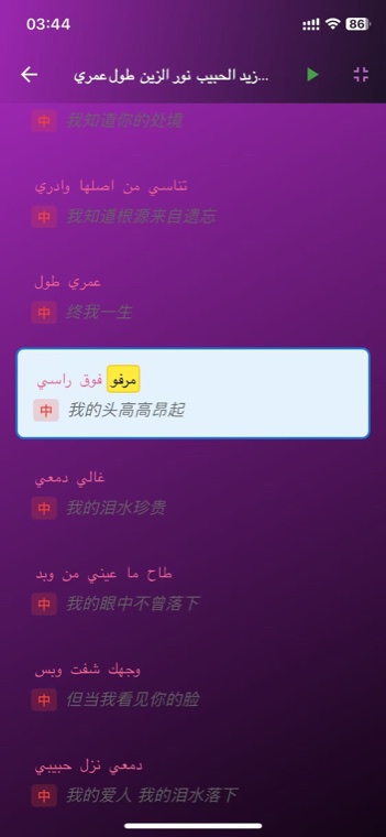 听不懂，也不必离开播放器 · OORA 真实产品界面